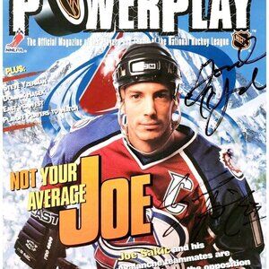 1997 SIGNED Power Play Magazine Donald Audette Steve Heinze NHL Hockey DWR4